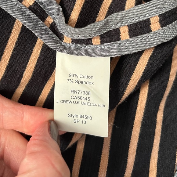{J. Crew} Maritime Ponte Knit Striped Blazer in Black & Tan - Women's XS - Picture 10 of 10